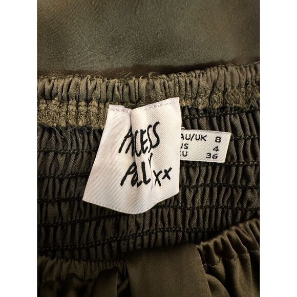 Princess Polly Nakita Midi Dress Olive Green Size 4 - Picture 5 of 5